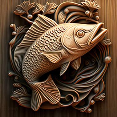 3D модель Оливкова риба сом (STL)